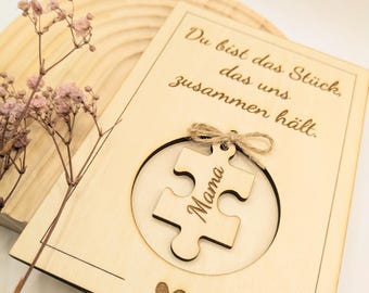 SVG Lasercut l Mother&#39;s Day l Heart person l Heart card l Birthday Laser file including commercial license
