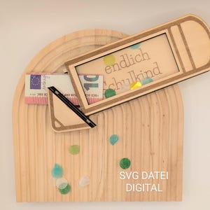 SVG Schüttelkarte l Geschenkkarte l Einschulung l Schulkind l Wunscherfüller l Geldgeschenk l Laserdatei Gewerbelizenz