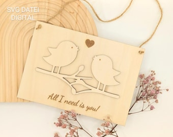 SVG Lasercut l Valentine's Day l Heart person l Love l Wedding Laser file including commercial license