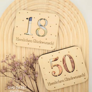 SVG Geschenkkarte mit Einschieber l Geldgeschenk l Geburtstag l Wunscherfüller l Geburtstagskarte Laserdatei inkl. Gewerbelizenz