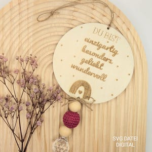 SVG Lasercut Sonnenfänger l Geburtsgeschenk l Baby l Geburt  l Affirmationen l Mutmacher l Laserdatei Lasercutdatei inkl. Gewerbelizenz