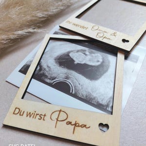 SVG Lasercut l Polaroid l Babyl Schwangerschaft l Geburstag l Oma und Opa l Ultraschallbild Laserdatei inkl. Gewerbelizenz