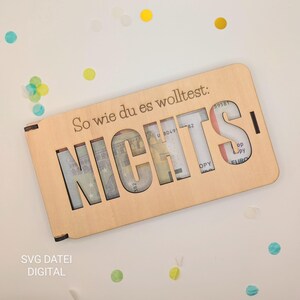 SVG Geschenkkarte l Geldgeschenk l Geburtstag l Wunscherfüller l Geburtstagskarte Laserdatei inkl. Gewerbelizenz