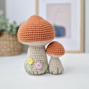 PDF Pattern Crochet Instructions Mushrooms Crocheted Amigurumi