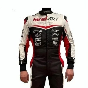Kombinezon wyścigowy Go Cart z sublimacją, poziom 2, zatwierdzony przez CIK/FIA — dostępne wszystkie opcje personalizacji kombinezonu