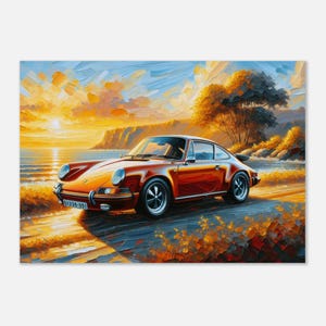 ポルシェ 911 ポスター アートプリント 愛好家コレクター向け装飾 ヴィンテージ ポルシェ ウォールアート 車愛好家へのギフト 象徴的な車 プレミアムマット紙