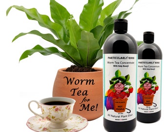 Worms Casting Tea with Kelp Infusion Organic Plant Fertilizer for Healthy Indoor Plants Plant Lover Gift for Teacher - Aspiring Ashes