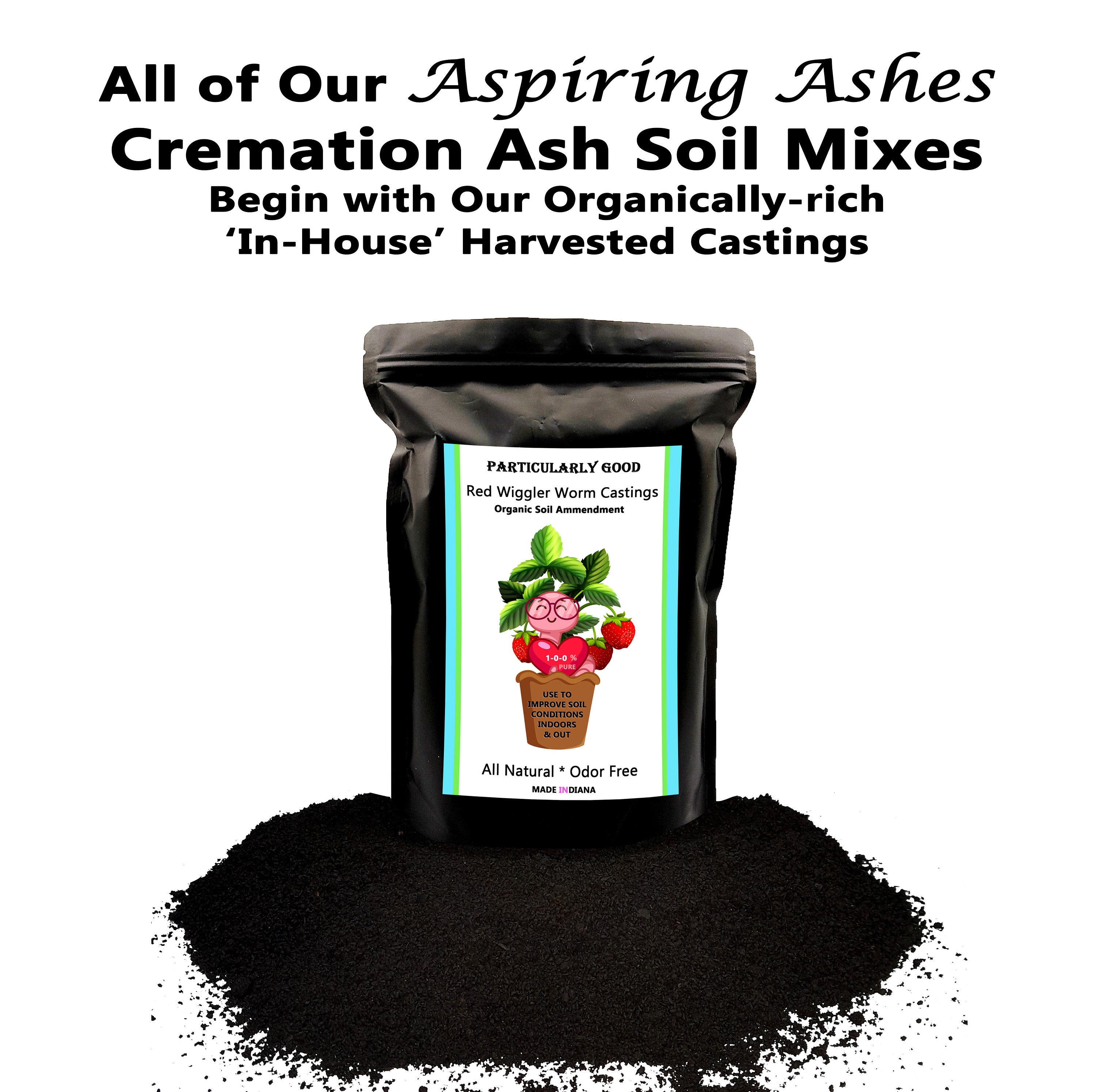 CREMATION Plant POTTING SOIL Mix for Garden Memorial Plant Ashes Into