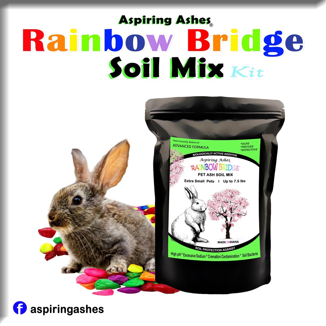 Bunny CREMATION SOIL - Rainbow Bridge Rabbit Pet Memorial Soil ...