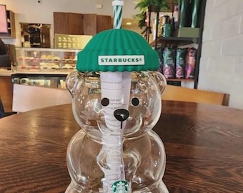 2026 Starbucks Barista Bear Cup Limited Edition Glass Cup ASAP VALENTINES GIFT