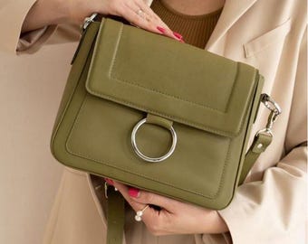 Cartera de piel, bolso de mujer, bolso personalizado, bolso de mano para ella, bolso de muñeca, bolso de hombro, regalo de cumpleaños para novia, bolso cruzado