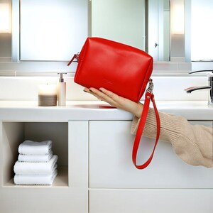 Organiseur en cuir, articles de toilette en cuir, accessoires en cuir, accessoire de voyage, petit sac, sac en cuir, trousse de voyage, cadeau pour femme et homme