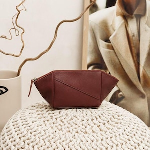 Organizer in pelle, articoli da toeletta in pelle, accessori in pelle, accessori da viaggio, borsa piccola, borsa in pelle, kit da viaggio, regalo per le donne