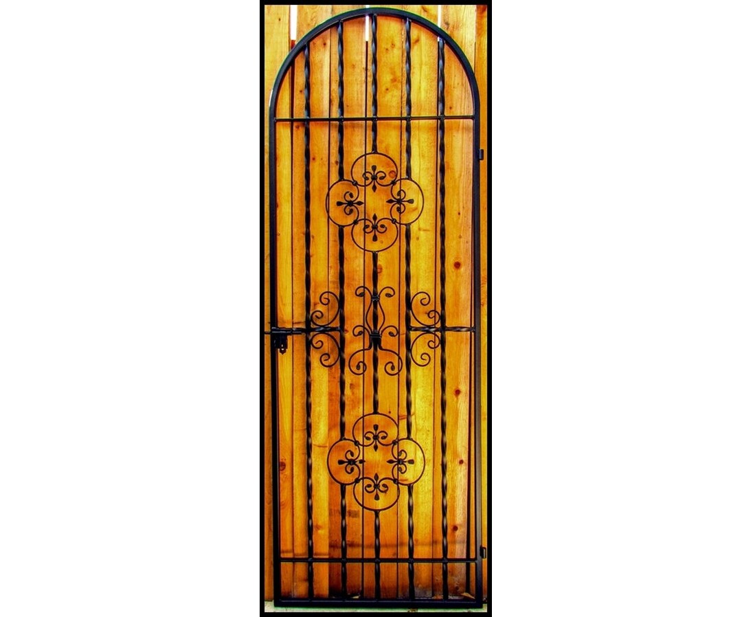 Iron Wine Cellar Door or Gate Wrought Iron Rosette Scroll Fits 24, 30
