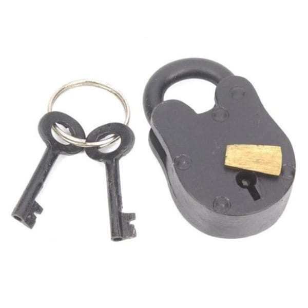 Padlock | Vintage Style Iron Padlock | Finish off your wine cellar door in style | Skeleton key lock | Rustic Antique Styling | Trunk Chest