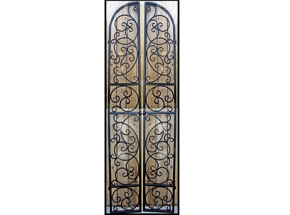 Iron Wine Cellar Door Gate Tall Double Door Hand Forged Etsy
