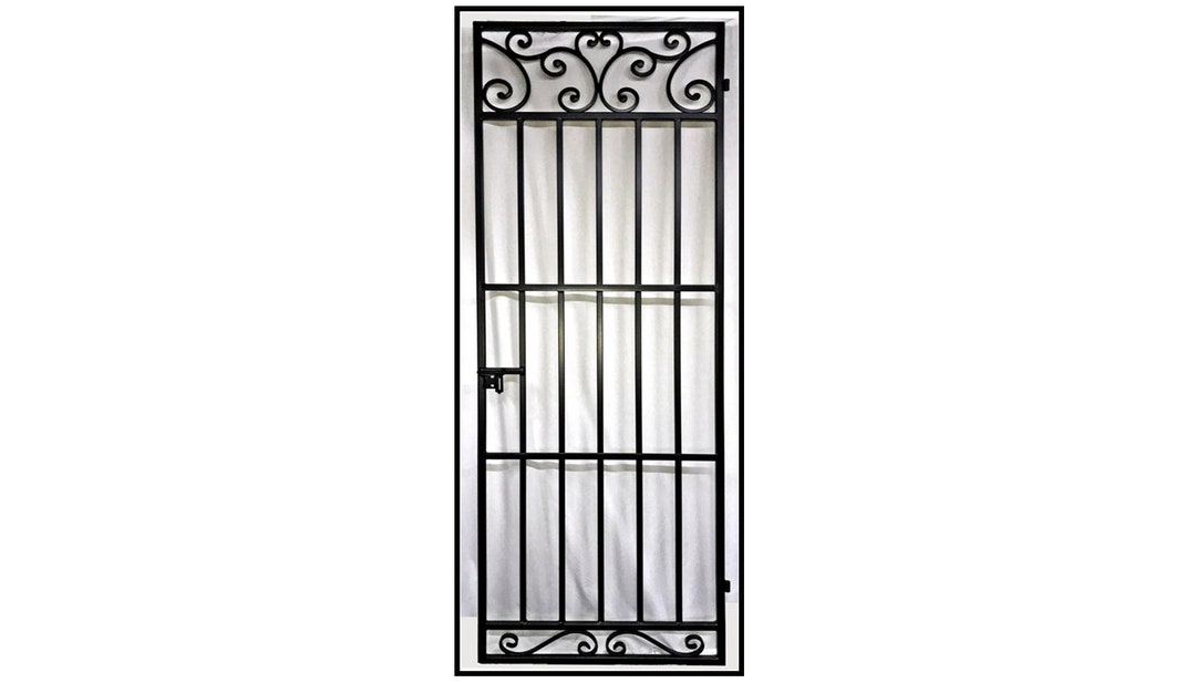 The Scroll Top Iron Wine Cellar Door 30 X 80 Handcrafted in the USA Custom Built Hand