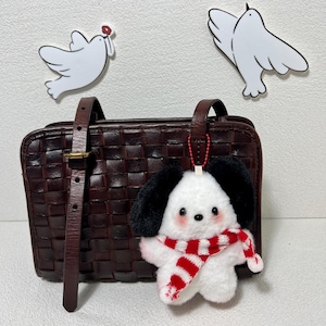 Porte-clés en peluche fait main - Charm animal doux et duveteux, joli accessoire de sac cousu main, cadeau unique en peluche pour elle
