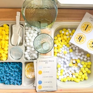 Limonadekraam zintuiglijke menukaarten