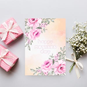 Tarjeta del Día de la Madre / Tarjeta de felicitación imprimible / Descarga digital / Tarjeta de 5x7 para mamá / Mensaje personalizable / Descarga instantánea / Evento para mamá