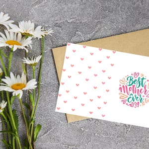 Mother's Day Card | Printable Folded Card | Digital Greeting Card for Mom | Instant Download | 5x7 PDF Template | DIY Print at Home