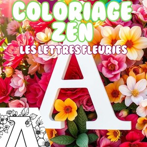 Coloring book &quot;My Zen Coloring - Flowery letters&quot;