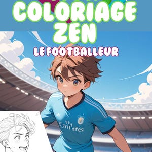 Coloring book &quot;My Zen Coloring - The footballer&quot;