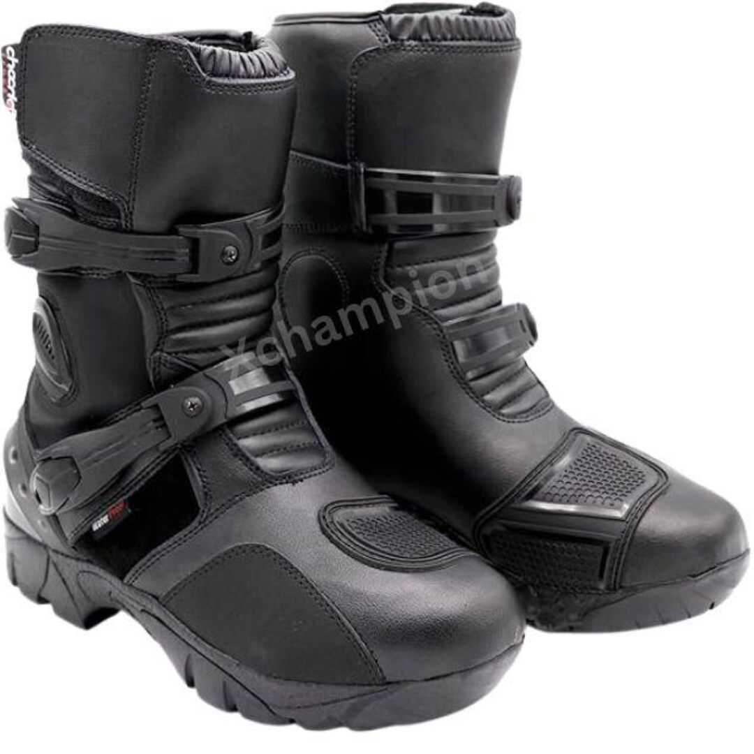 View of Men’s Adventure Motorcycle Boots | Waterproof Leather Adventure Riding ...