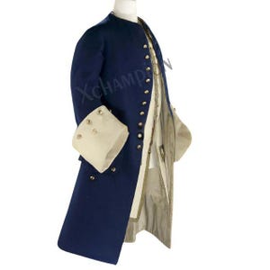 Men&#39;s Naval Frockcoat - British Navy Officer Wool Coat, Midshipman & Lieutenant Classic Navy Blue Military Jacket