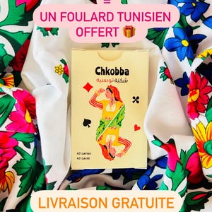 Chkobba tunisienne – Jeu de cartes traditionnel – Cadeau original – Artisanat tunisien