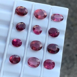 Pink Tourmaline Gemstone Lot: 12.94 ct Natural Oval Cut, Unheated