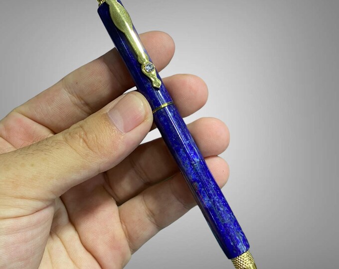 Handmade Lapis Lazuli Pen Unique Artisan Writing Instrument, Natural ...