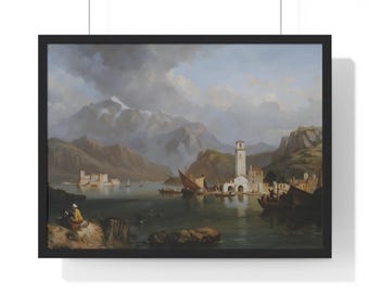 Ingelijste kunstprint Comomeer, schilderij Clarkson Frederick Stanfield