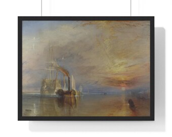 Ingelijste nautische kunstdruk, The Fighting Temeraire van Turner