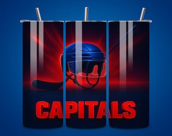 Hockey Team Tumbler Wrap PNG, Seamless 20oz Sublimation Design (Digital Download)