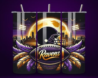 Ravens Tumbler Wrap, NFL Football, Seamless PNG (Digital Download)