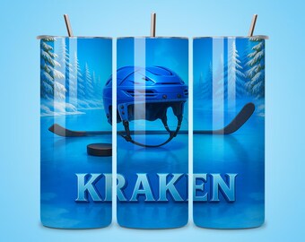 NHL Hockey Team Tumbler Wrap, 20oz Skinny Tumbler Design (Digital Download)