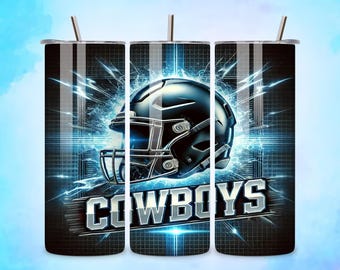 Cowboys NFL Tumbler Wrap, Seamless 20oz Skinny Tumbler (Digital Download)