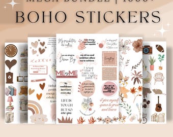 1000+ Boho Digital Stickers for Goodnotes, Aesthetic Stickers, Updated  2025-26, Boho Goodnotes Kit, Cute Digital Sticker , Instant Download
