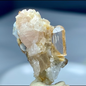 Terminated Katlang Topaz With Calcite on Matrix – Topaz Specimen