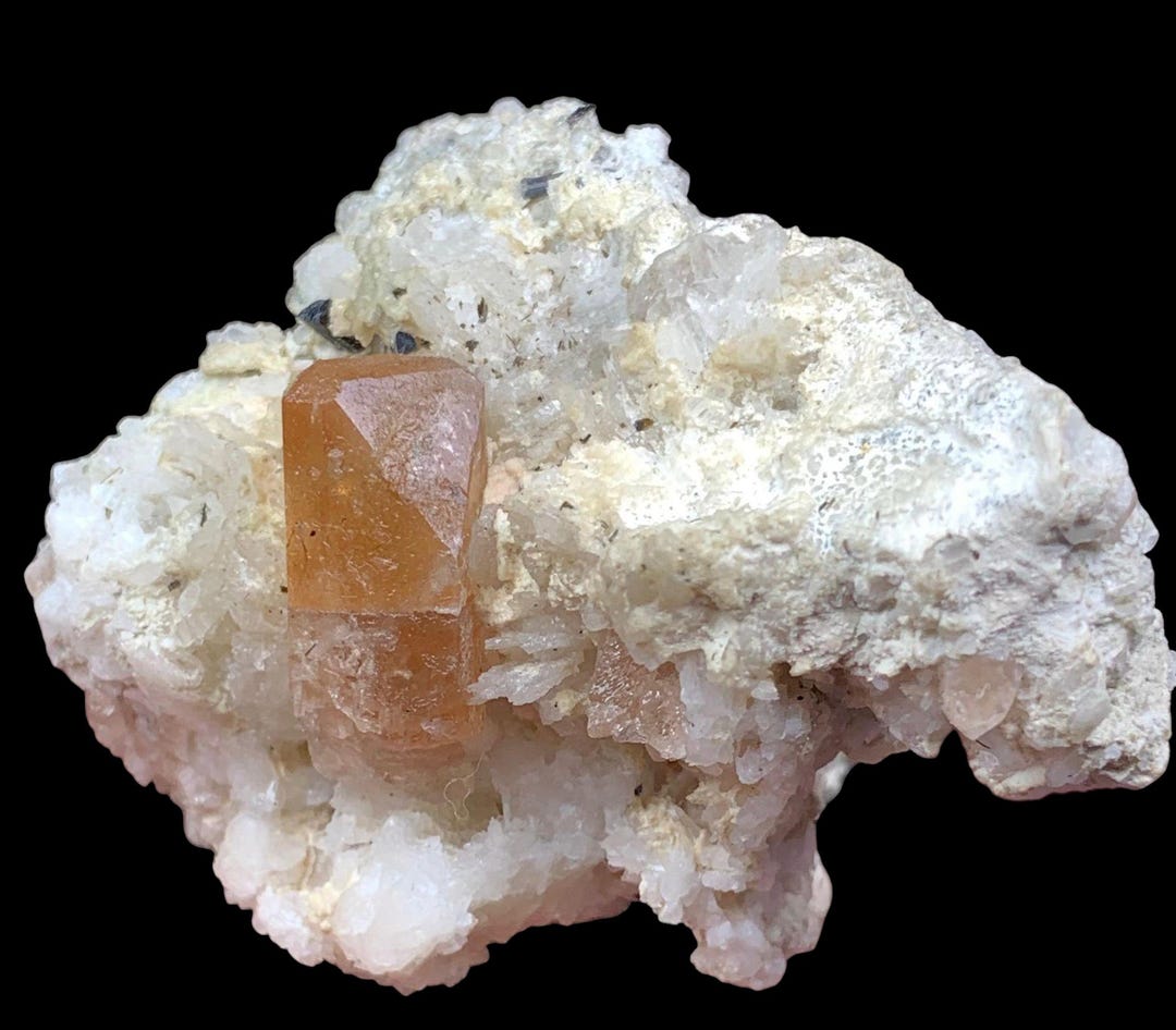 Topaz Matrix Topaz With Tourmaline on Albite Matrix - Minerals Specimen - Etsy