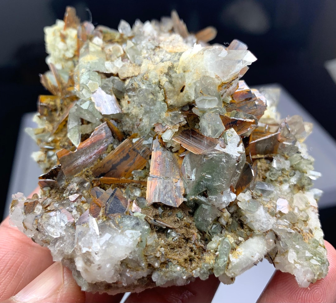 Rare Brookite on Quartz With Chlorite Inclusions – Aesthetic Museum ...