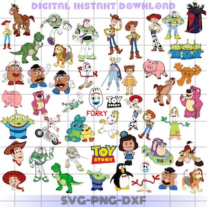 Toy Story Characters Svg Bundle, Forky Png Bundle, Woody Clipart, Buzz Digital File, Potato Bundle, Svg For Cricut