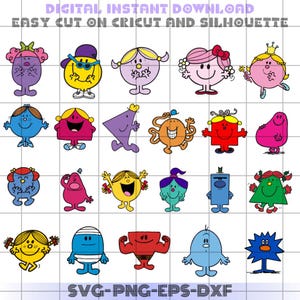 Little Miss Svg Bundle, Cartoon Funny Clipart, Kitchen Decoration Svg, For Cricut