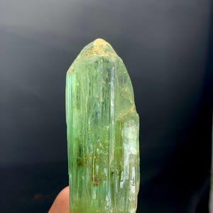 Natuurlijk groen Hiddeniet kunzietkristal, mineraal spodumeen - 58,63 gram