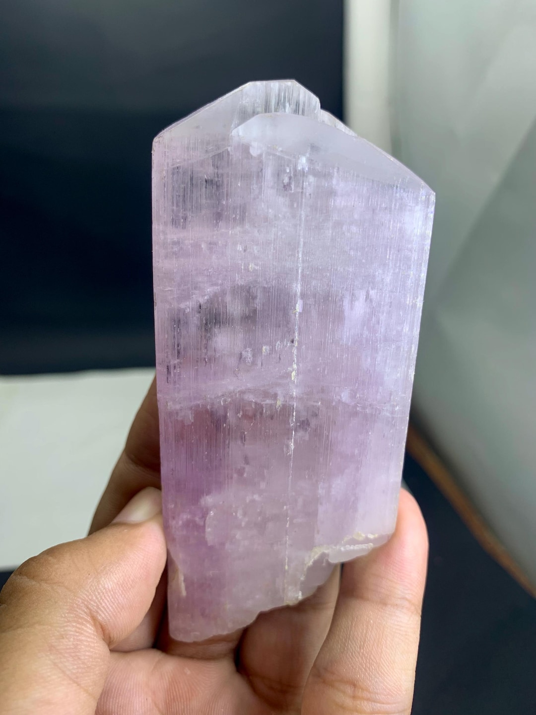 V Shape Pink Color Kunzite Crystal , Raw Kunzite Cluster , Kunzite ...
