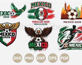 WK 2026 Cricut-bestanden, VS Canada Mexico Svg Png, ontwerp Mexico voetbalteam, voetbal Clipart (digitale download), cadeau voetbalfan