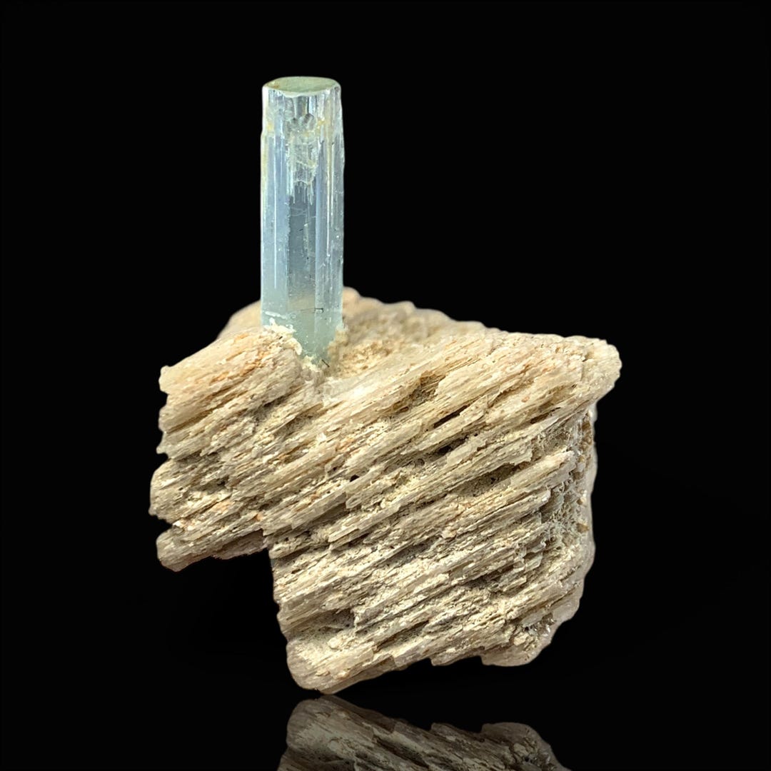 Matrix 9g Rare Aquamarine Crystal on Matrix 9g – Natural Blue Beryl Afghanistan ...