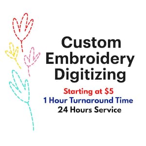 Custom Embroidery Digitizing, Logo Digitizing, Embroidery Digitizing Service, Image Digitizing Embroidery, Custom Digitize 2025
