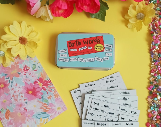 Birth Words - poetry magnet set for doulas, midwives, expectant parents